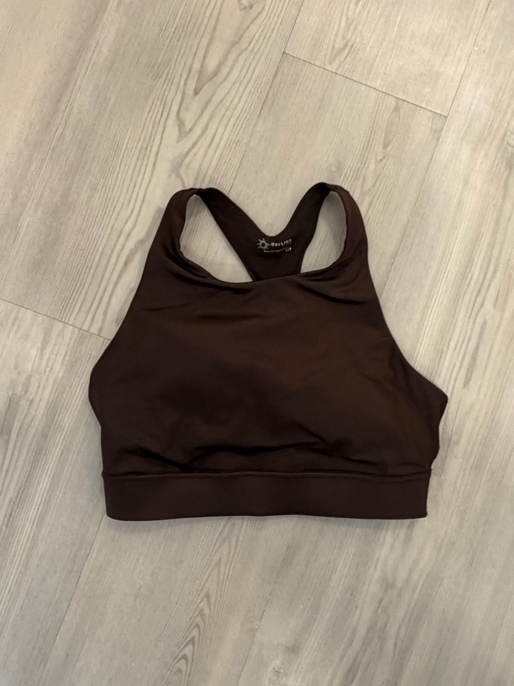 Aerie Brown Racerback Crop Sports Bra